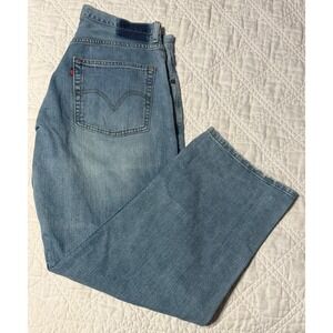 Levis 569 Loose Straight Jeans Mens 33x30 Light Wash Blue Denim VTG